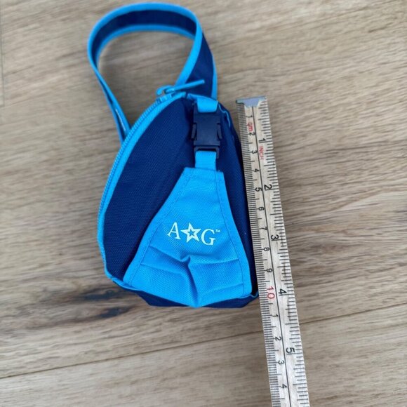 American Girl Y2K One Strap Soccer Bag Backpack for 18” Doll Blue Zip Close EUC - Picture 7 of 8